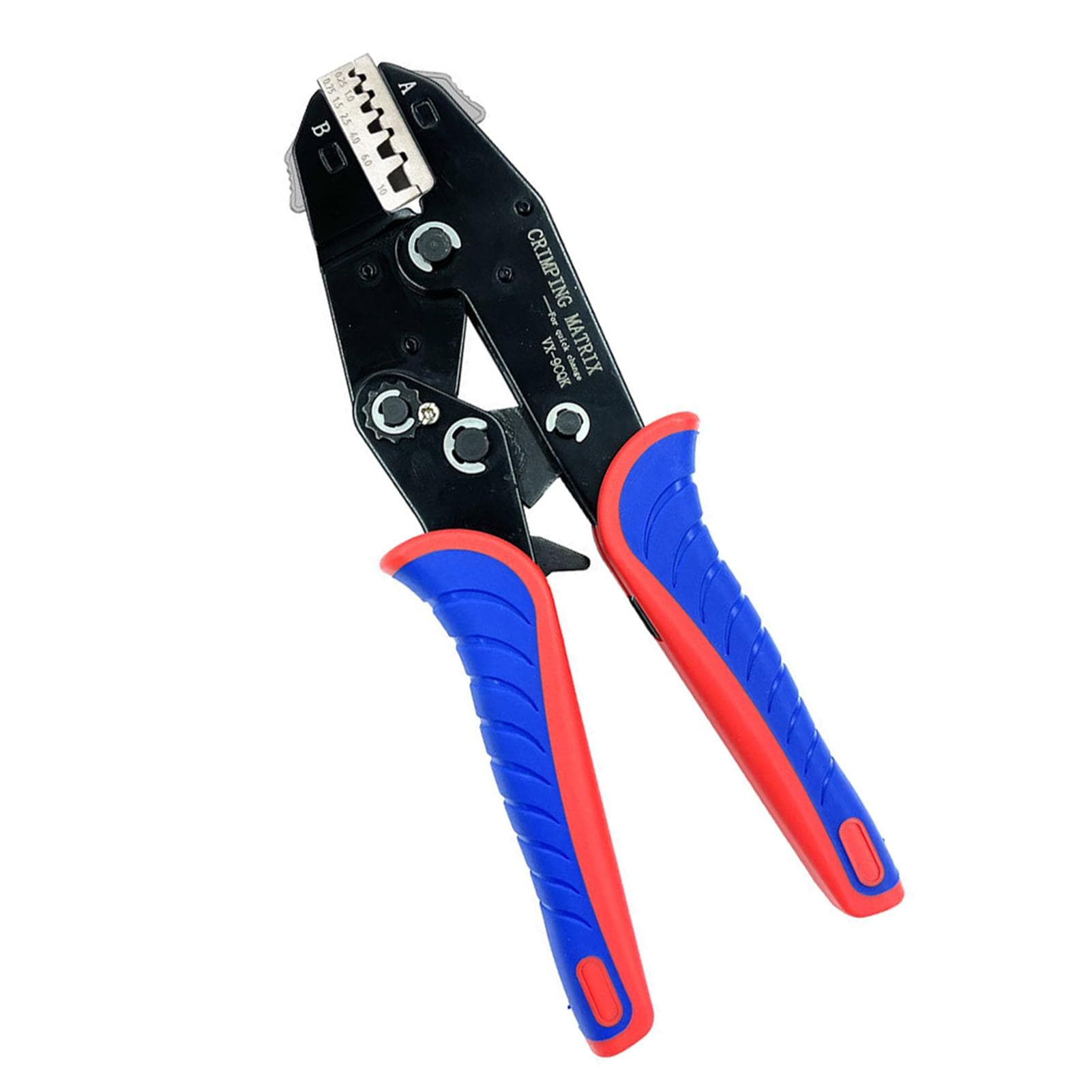 Quick Change Crimping Tool 0.25-10mm2 (23-7 AWG) Multifunction Ratcheting Wire Crimper Pliers for multicolour