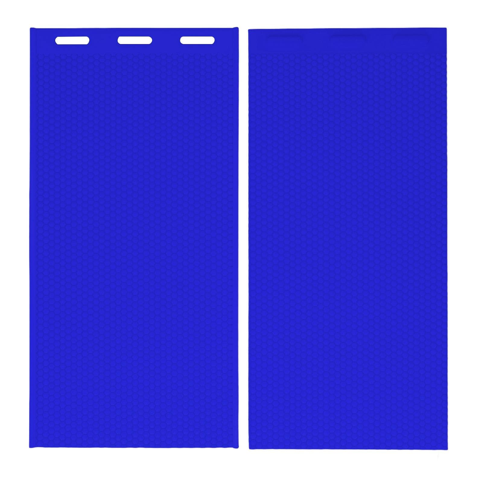 2PCS Beeswax Sheet Mold 5.4mm Reusable Silicone Beeswax Mold Foundation for Bee Keeping 37.5x21CM dark blue