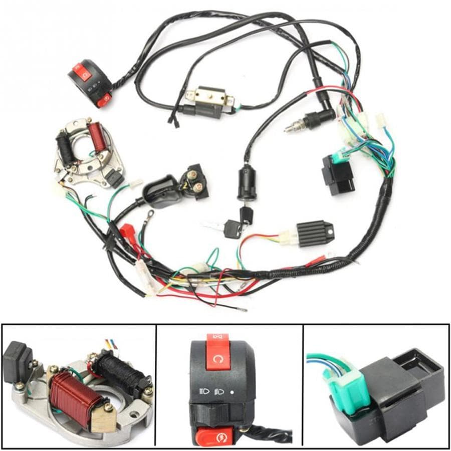 One Set Electric ATV CDI Wire Harness Stator Wiring Kit For 50cc 70cc 90cc 110cc