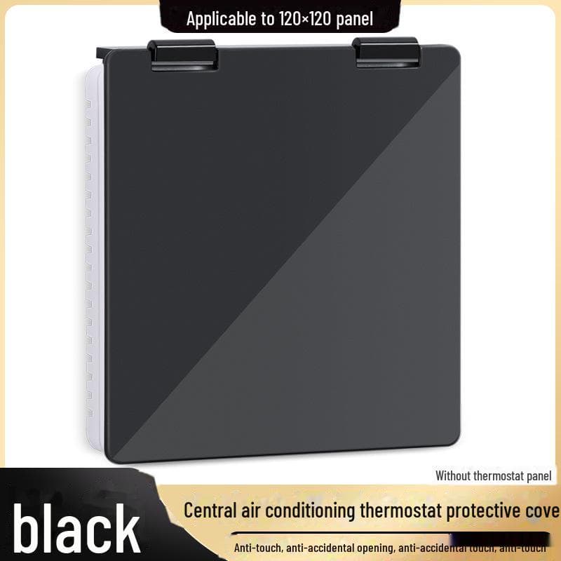 Smart Thermostat Dust & Touch Protection Cover for Central AC & Floor Heating Type 120 black/Pure