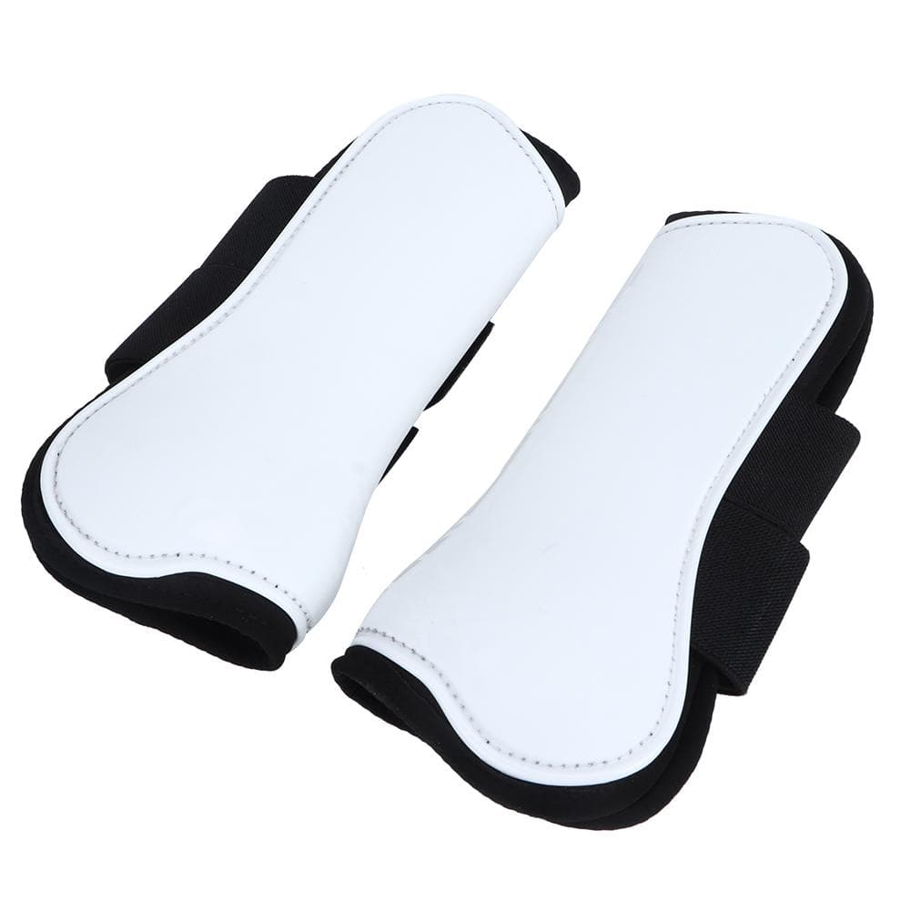 2PCS White Horse Jumping Leg Boot Protection Support Wrap Guard Professional Equestrian
