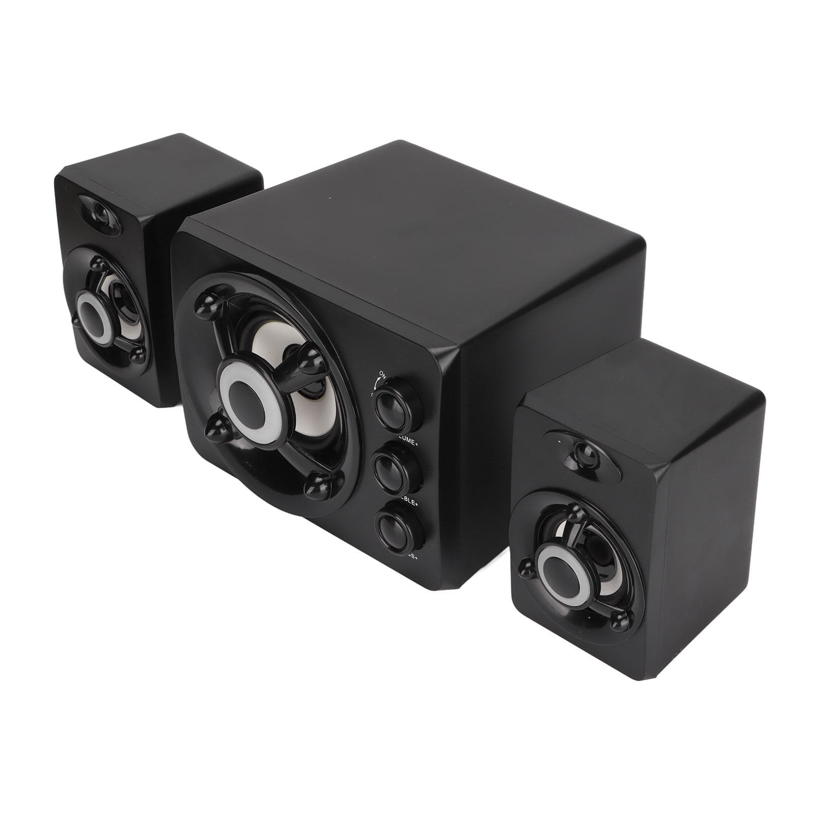 Computer Speaker 2.1 USB Powered Stereo Subwoofer Multimedia Wired Speaker with RGB LED Light for