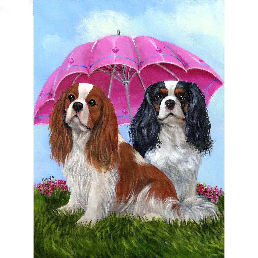 Cross Stitch Hound 5D Mosaic Pattern Full Diamond Embroidery Cute Pet Puppy Stick Drill Embroidery 20X30CM