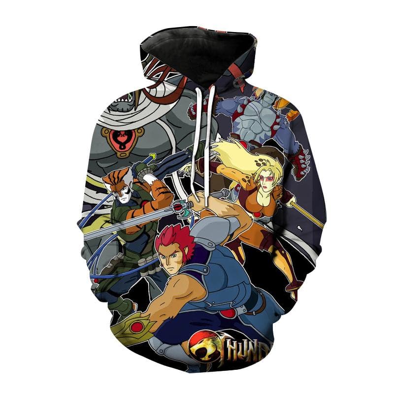 Cartoon Anime Hoodies Thundercats 3D Print Sweatshirt Men Women Fashion Oversized Hoodie Harajuku Hip Hop Pullover Kids Boy Coat 6XL