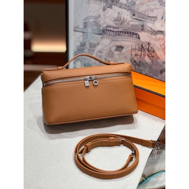 Lunch Box Bag, Single-shoulder Crossbody Bag, Cosmetic Bag, Leather Bag, and Elegant Handbag