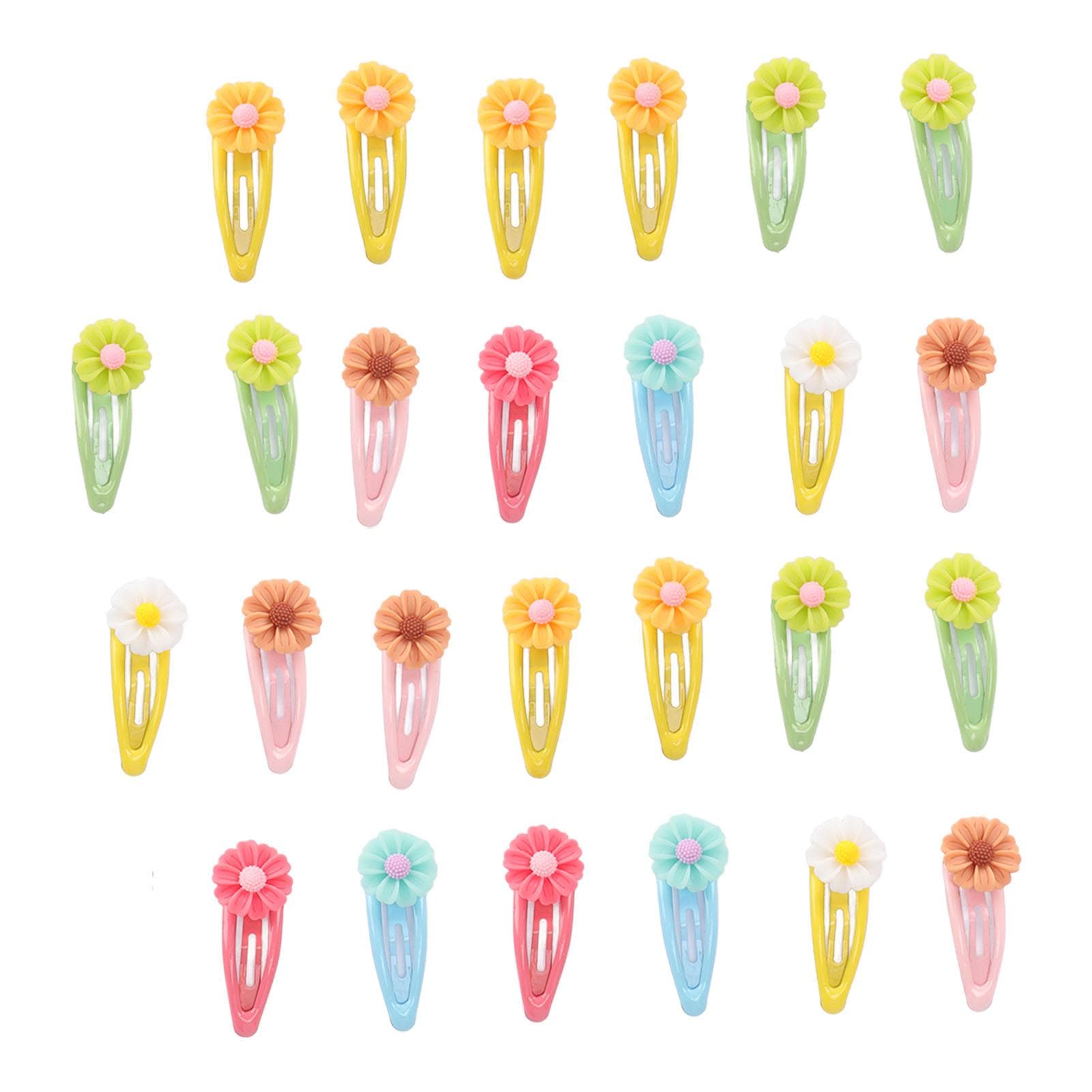 27 Pcs Dog Hair Clips Plastic Multicolor Flower Compact Pet Barrettes for Dogs Puppy Pets