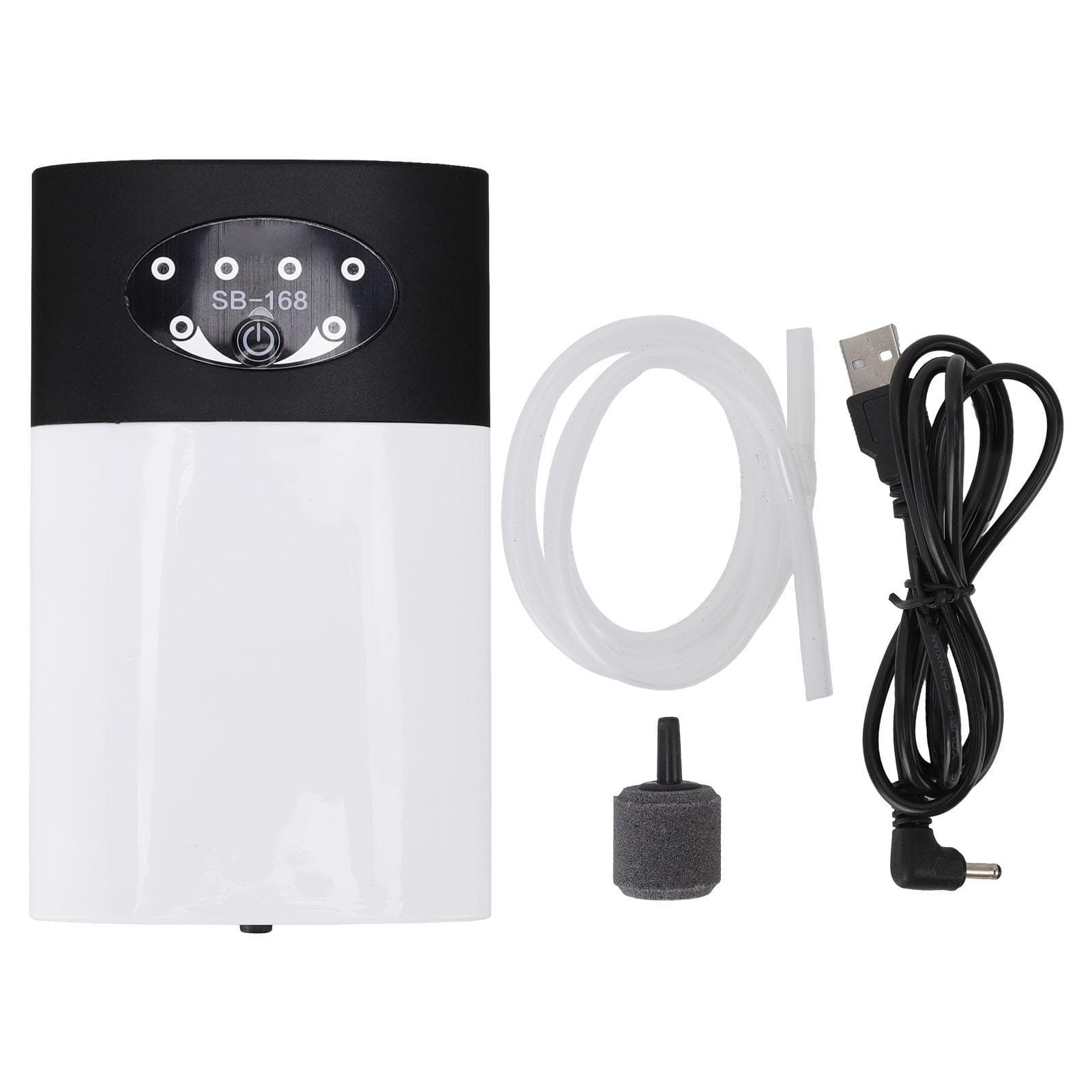 Aquarium Air Pump Rechargeable Ultra Quiet Fish Tank Oxygen Pump for Indoor Outdoor