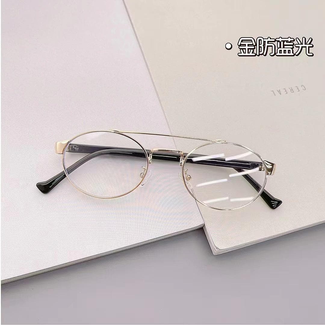 Designer Oval Shape Double Bridge Sunglasses Fashion Style for Men Women Holiday Travelling Sun Glasses