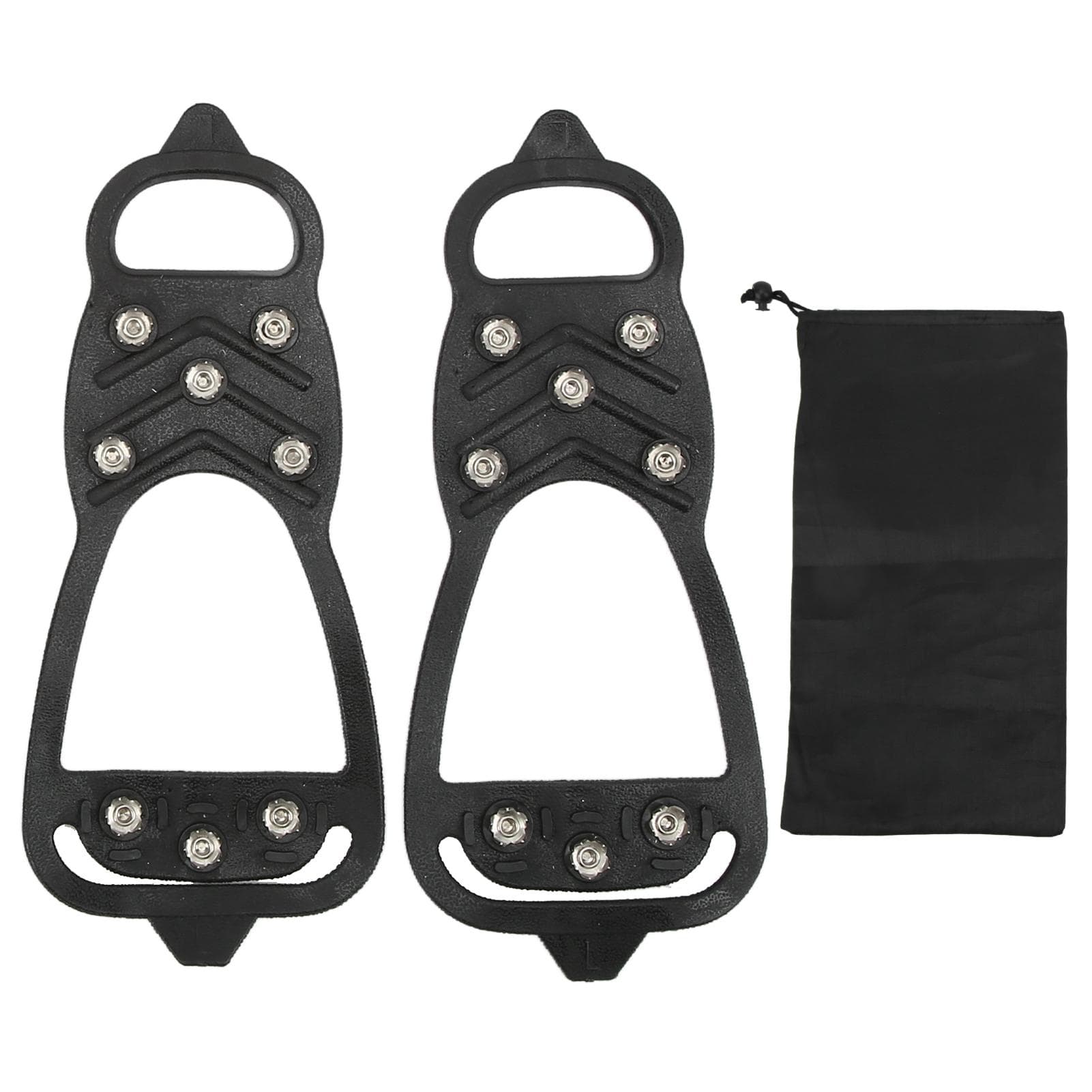 1 Pair 8 Teeth Crampons Anti Slip Ice Traction Cleats Shoe Grips for Walking On Snow and IceM M