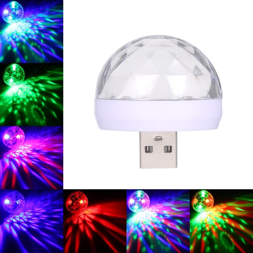 Useful 4W 3 LED USB RGB Colorful Neon Light Stage Lamp For Disco Bar Party transparent
