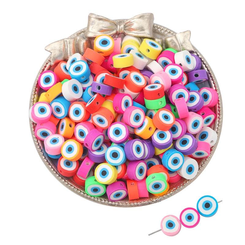 30Pcs Soft Clay Halloween Flower Beads For DIY Necklace Bracelet Earrings Jewelry Making Craft Accessories