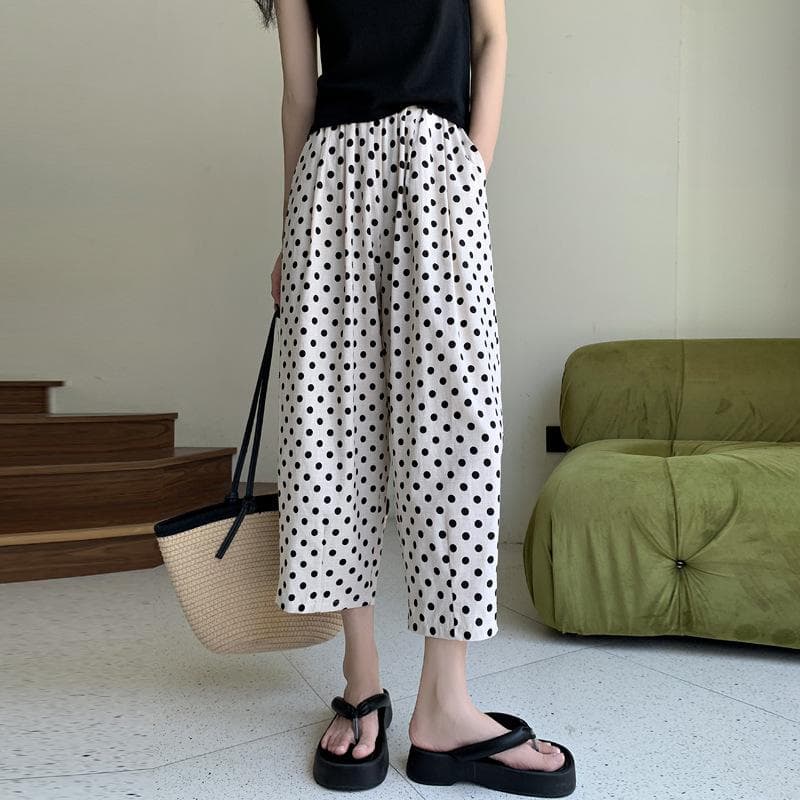 Loose High Waist and Thin Cool Wide Leg Temperament Foreign Style Casual Pants 2XL