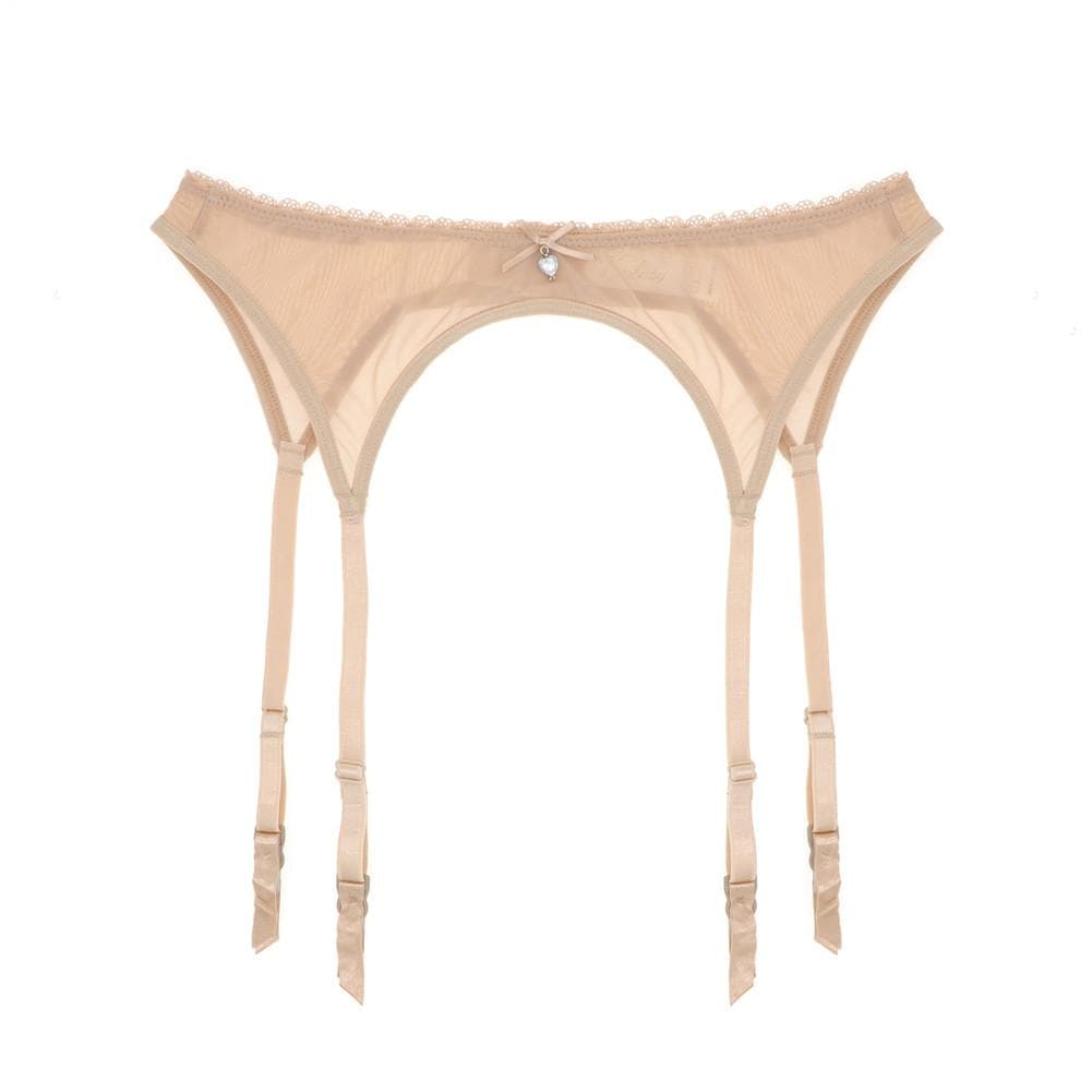 Varsbaby Transparent Solid Underwear Garter Belt L beige