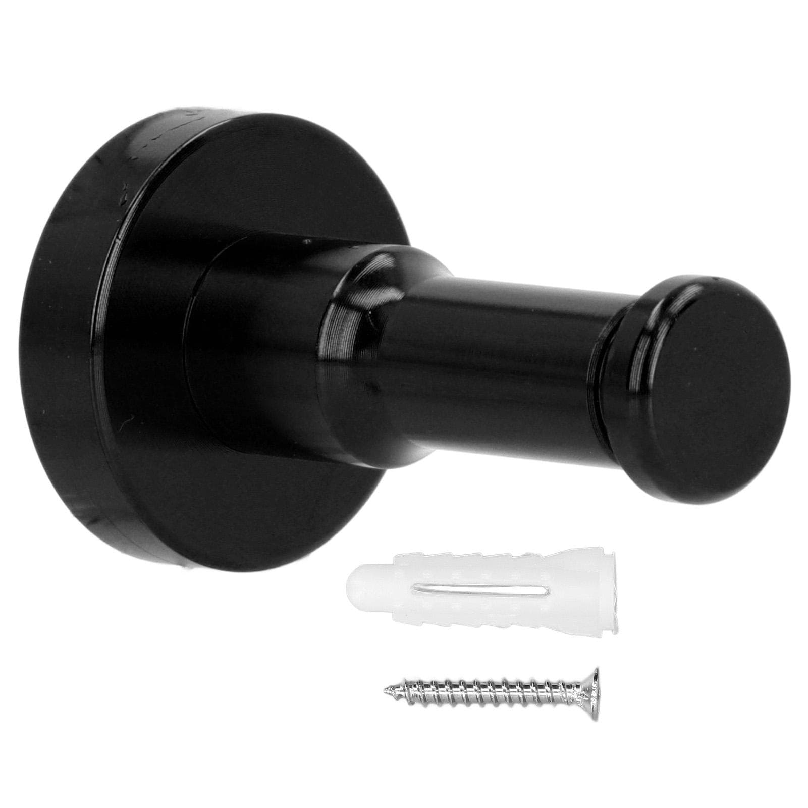Retro Bathroom Hook Aluminum Towel Hook Heavy Duty Wall Coat Hanger for Balcony KitchenBlack black