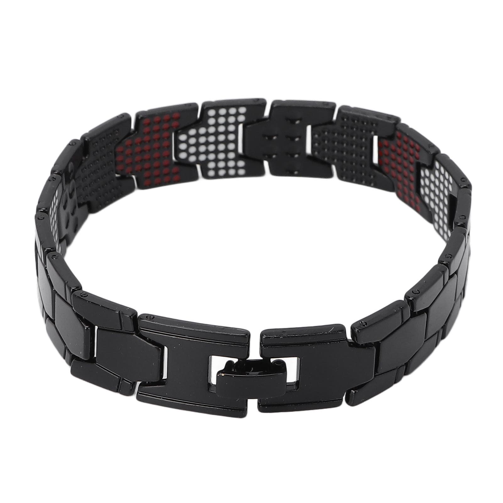 Bracelet Detachable Adjustable Hexagonal Multipoint Magnetic Therapy Men s BraceletBlack