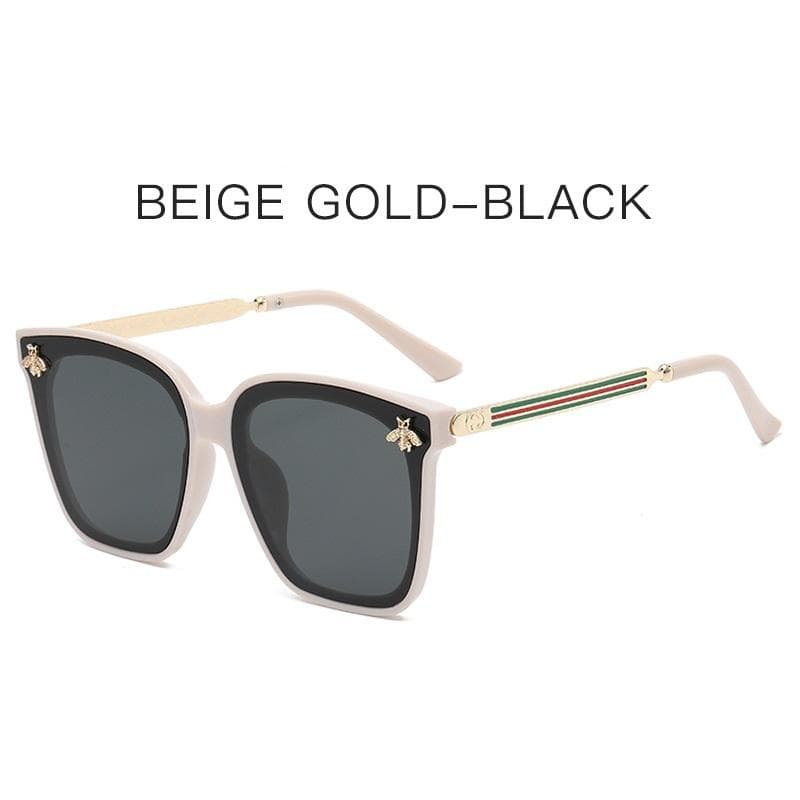 Luxury Bee Fashion Sunglasses UV400 Protection Square Trendy Eyewear For Men And Women Designer Glamour