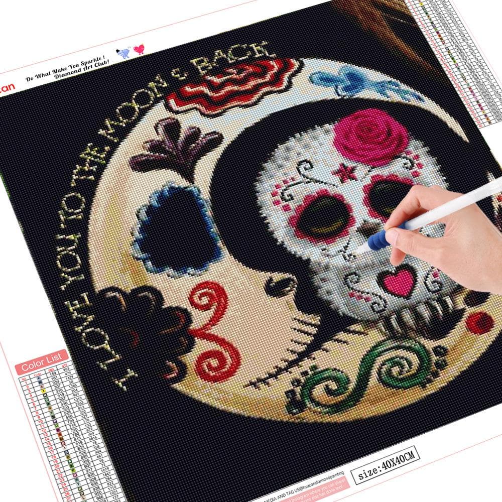 5d Diamond Painting Cartoon Full Round Diamond Embroidery Sale Moon 30x30CM