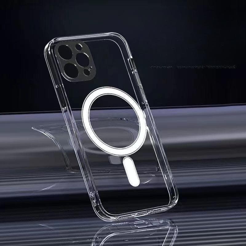 Applicable To IPhone16/14Pro Apple 15/13ProMAX Transparent Magnetic Magsafe Charging Mobile Phone Case Cover Apple 12promax