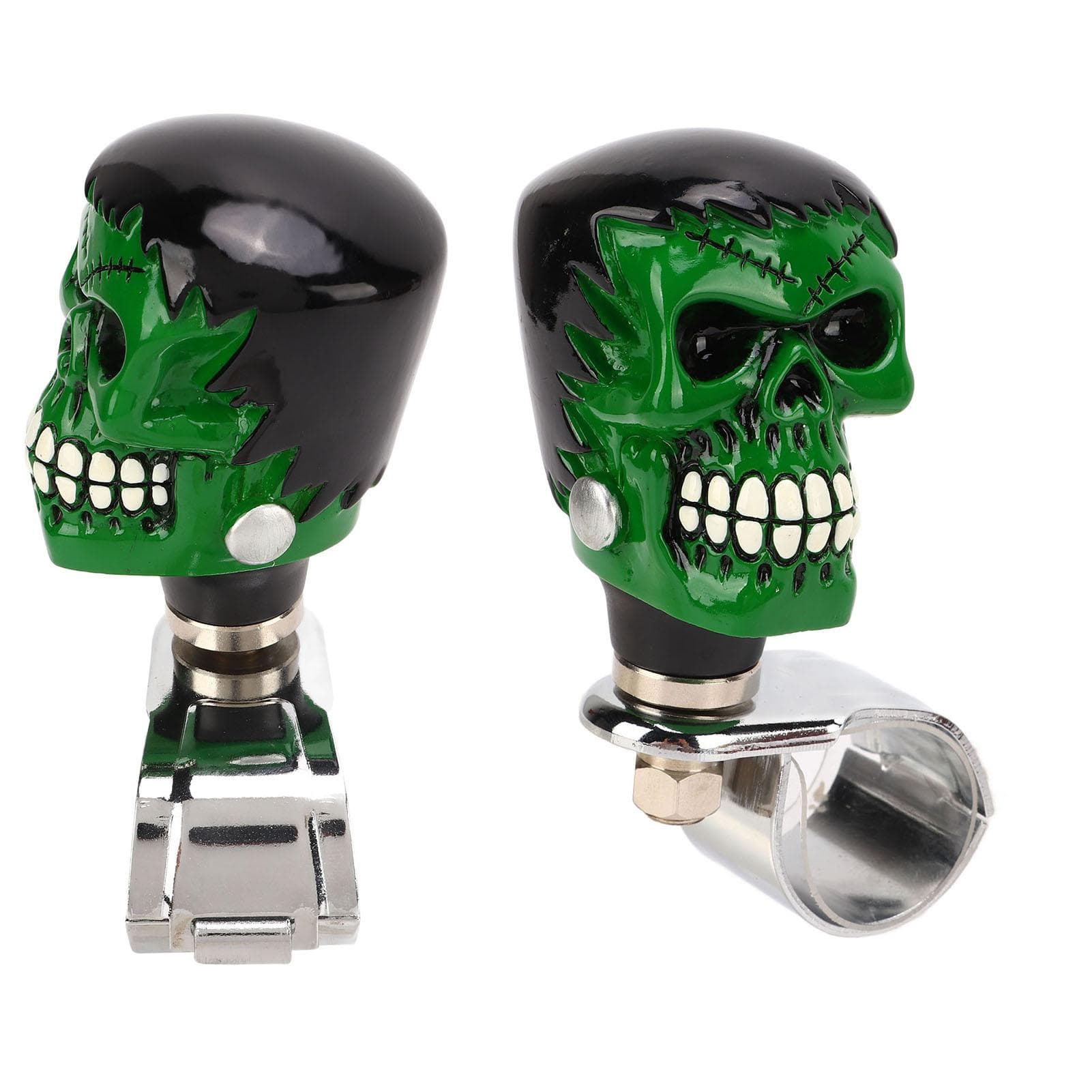 Skull Steering Wheel Knob Car Power Handle Spinner Knob Universal for Trucks Tractors Boats Black black