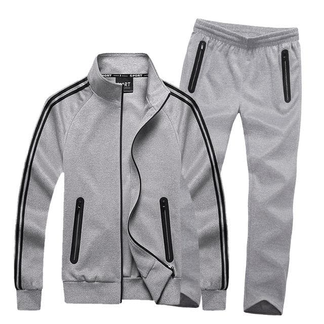 Autumn Sportswear Tracksuits Men Sets Large Size Men 'S Clothing Jacket +Pants 2 Pieces Sports Set Plus Size 8xl 7xl Tracksuit Man XXXXXXXXL grey