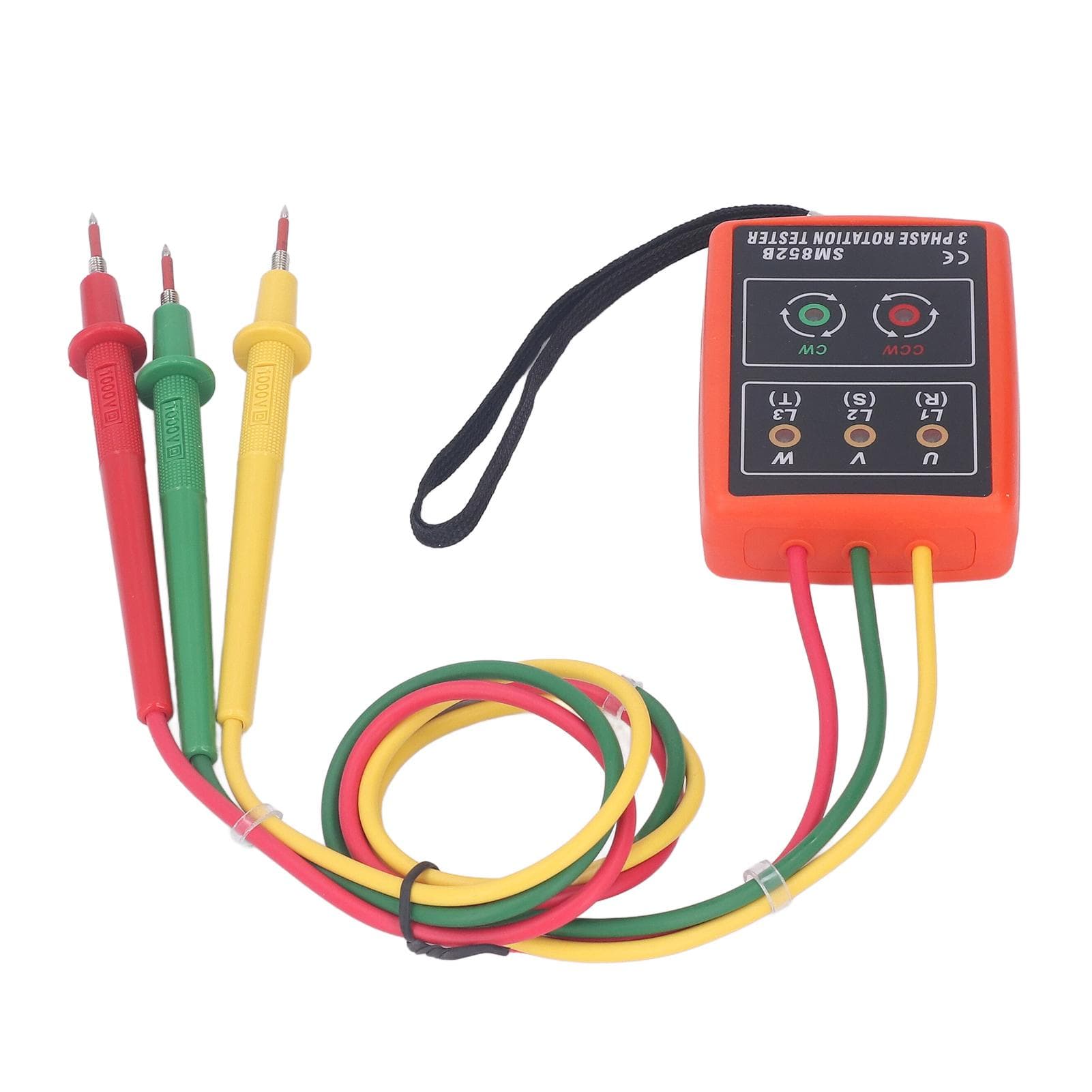 3 Phase Sequence Tester Portable AC Phase Rotation Indicator SM852B Detector Meter for Current and