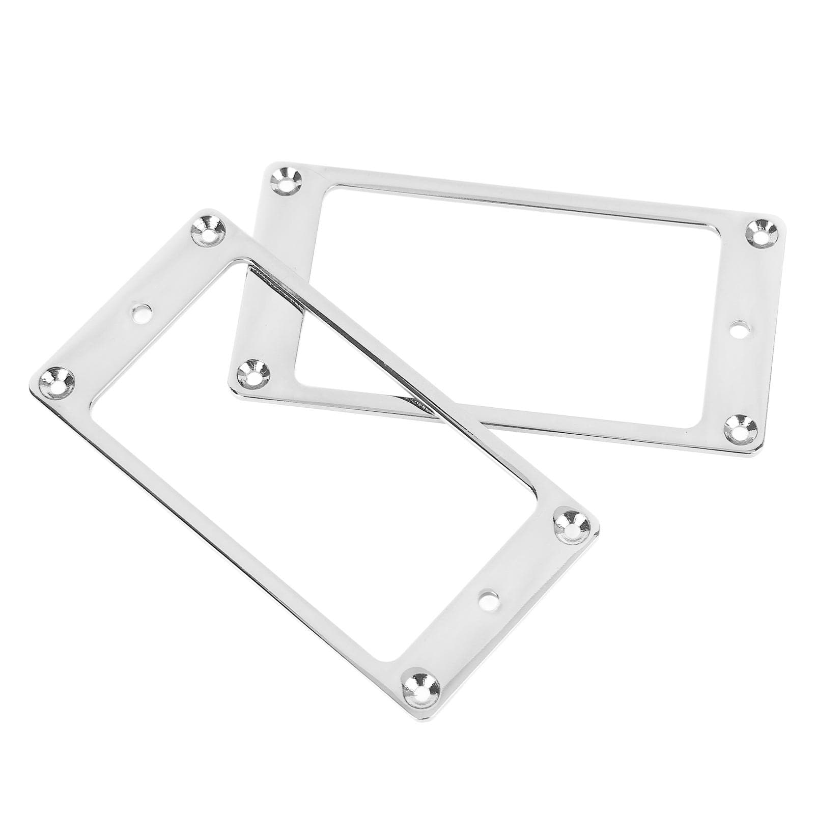 2 Pcs Electric Guitar Pickup Frame Guitar Replacement Metal Humbucker Pickup Mounting Ring for silver