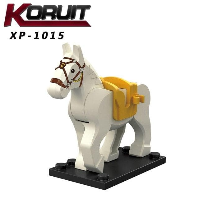 Plastic Mini Blocks Action Figures Roman Knight Military Horses Saddles Mahler Toy Children's Toys XP1011-1016 XP1007-10