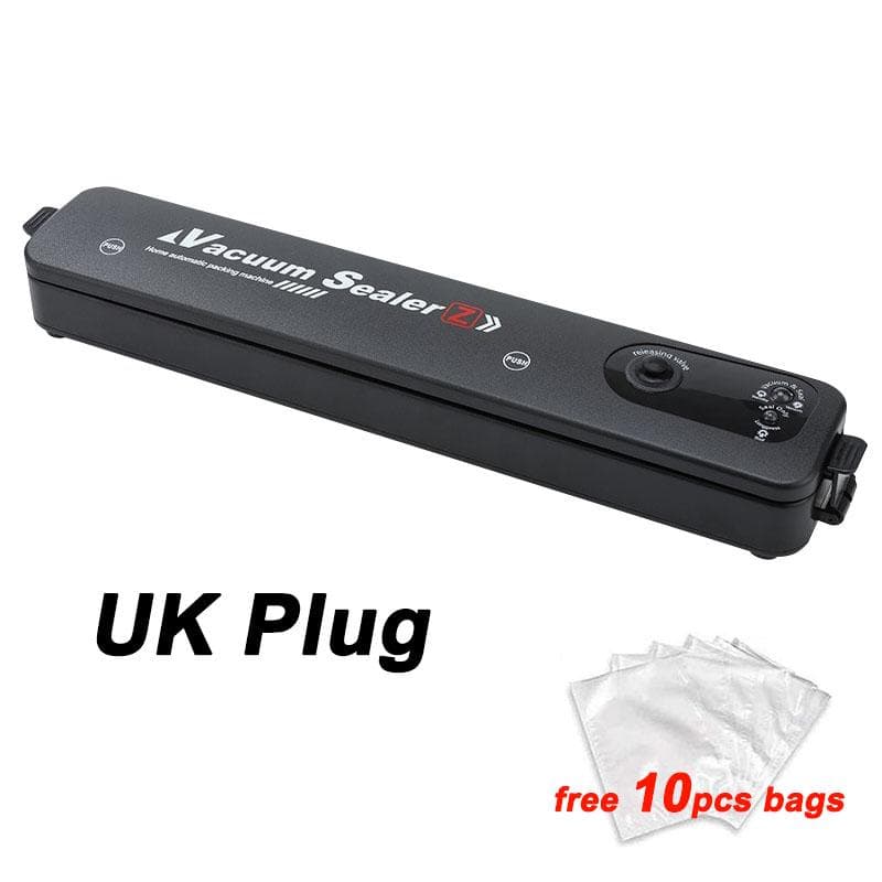 Household Black Food Vacuum Sealer, 220V/110V Vacuum Sealer Packaging Machine UK plug