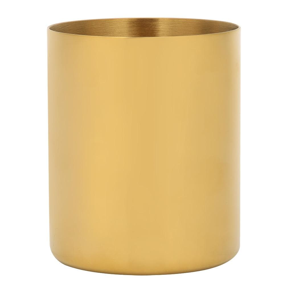 Stainless Steel Pencil Cup Holder Table Vases Makeup Brush Holder Desktop Stationery Organizer