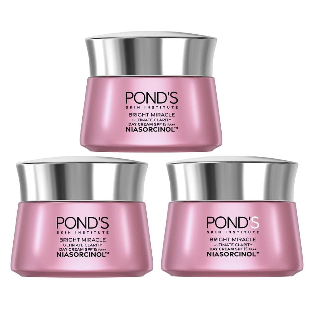 Pond'S Bright Miracle Ultimate Clarity Day Cream SPF15 PA++ Niasorcinol 45 g. 45 g. x 3 pcs