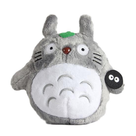 jinlyue 20cm Cute Anime Figure Totoro Plush Stuffed Doll Kids Toy Huggable Throw Pillow grey