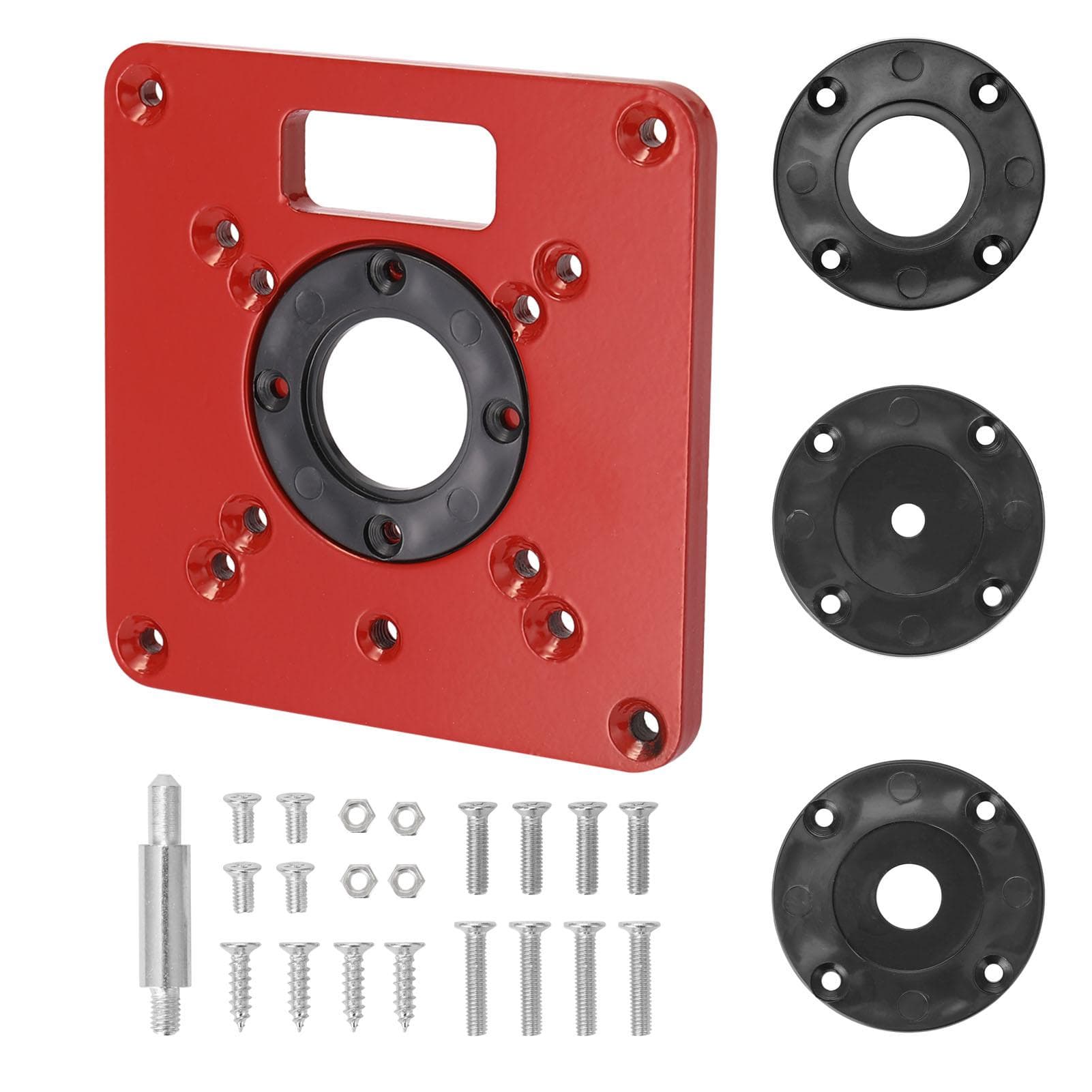 Multifunctional Router Table Insert Plate Woodworking Benches Aluminium Wood Router Trimmer Models red