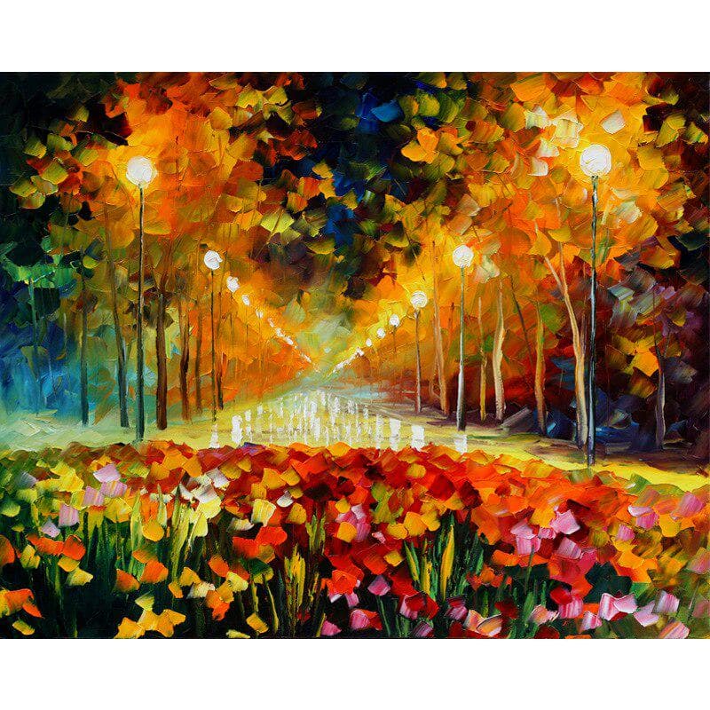 5d Diy Diamond Painting Autumn Scenery Diamond Mosaic Landscape Full Round Diamond Embroidery 20X30CM