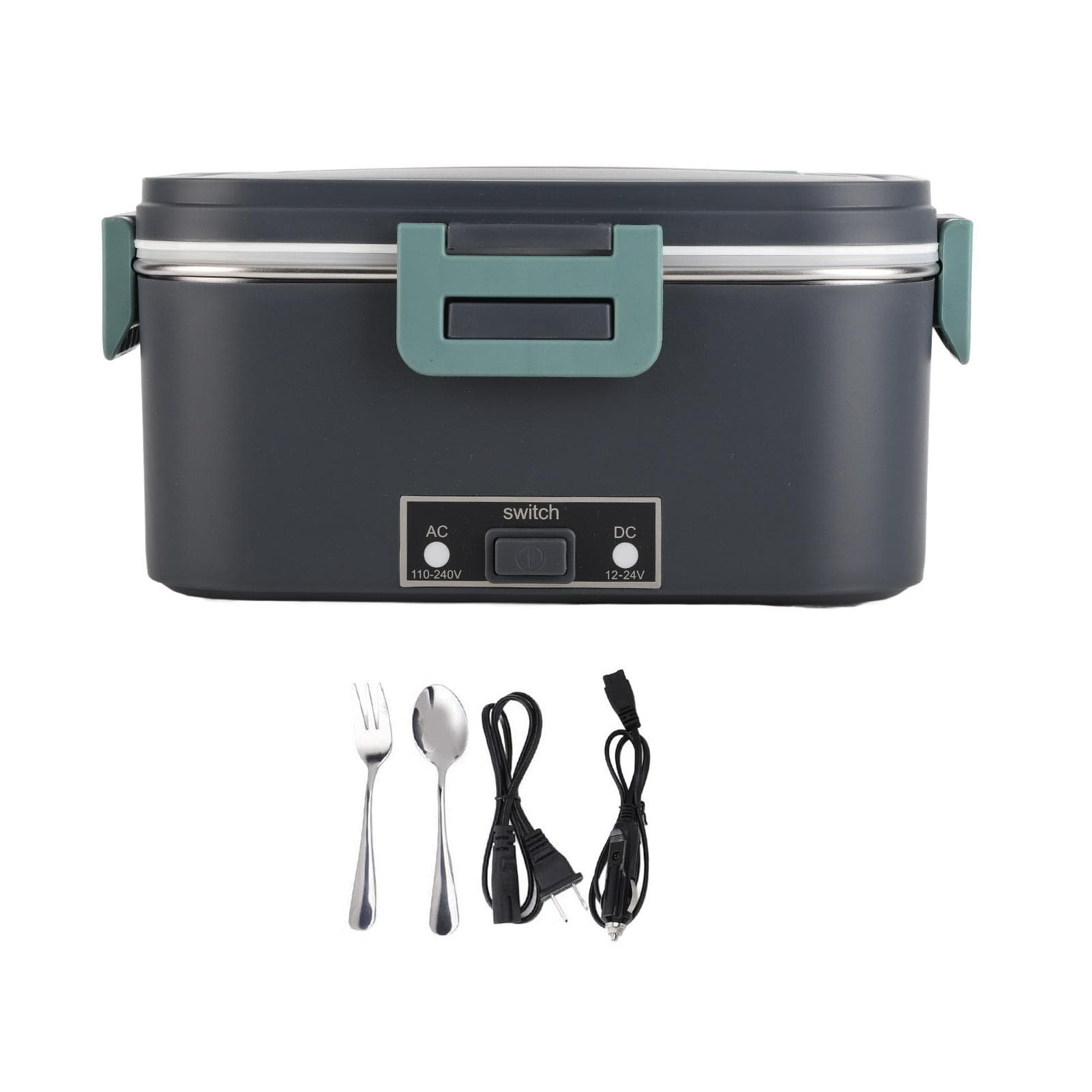 Electric Lunch Box 1.8L 360 Degree Circulation Heating SUS304 Liner Dishwasher Safe Portable Lunch L dark blue