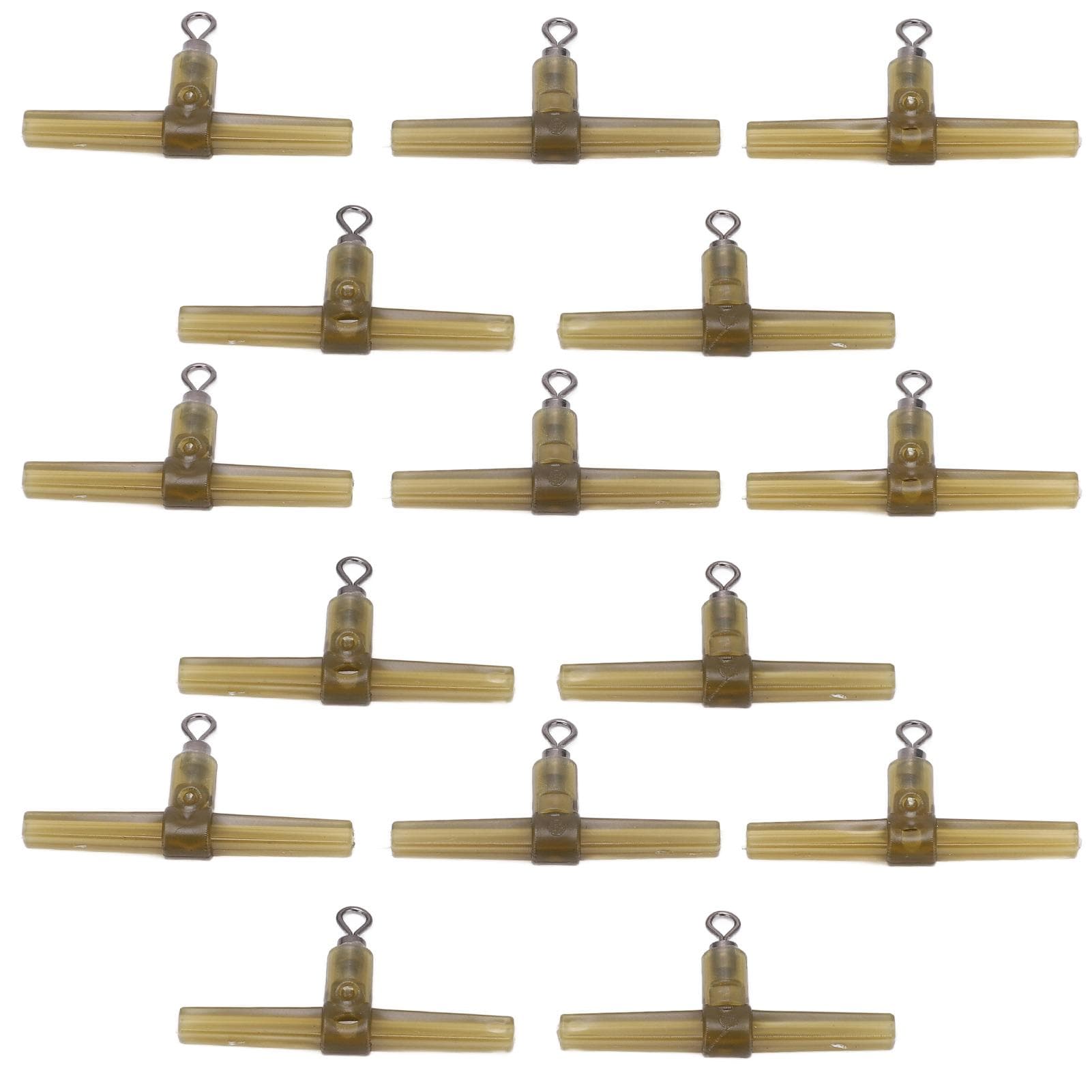15PCS Anti Tangle Sleeves Side Bend with Swivel Carp Hook Link Carp Fishing Helicopter Rig