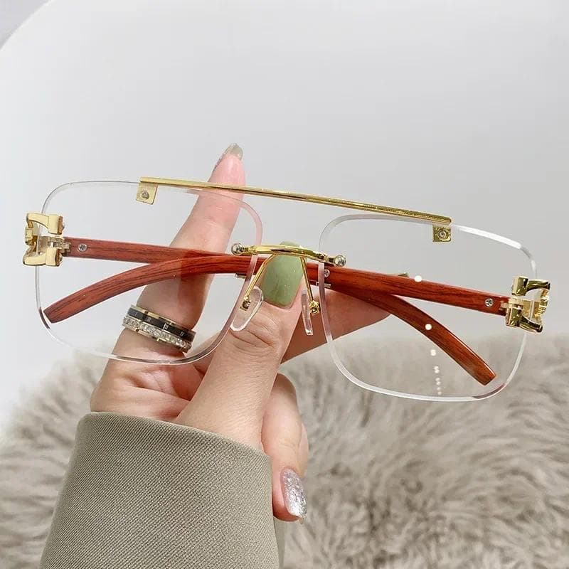 Classic Rimless Square Sunglasses Women Men Designer Brand Metal Mirror Sun Glasses Unisex Fashion Oculos De Sol Other