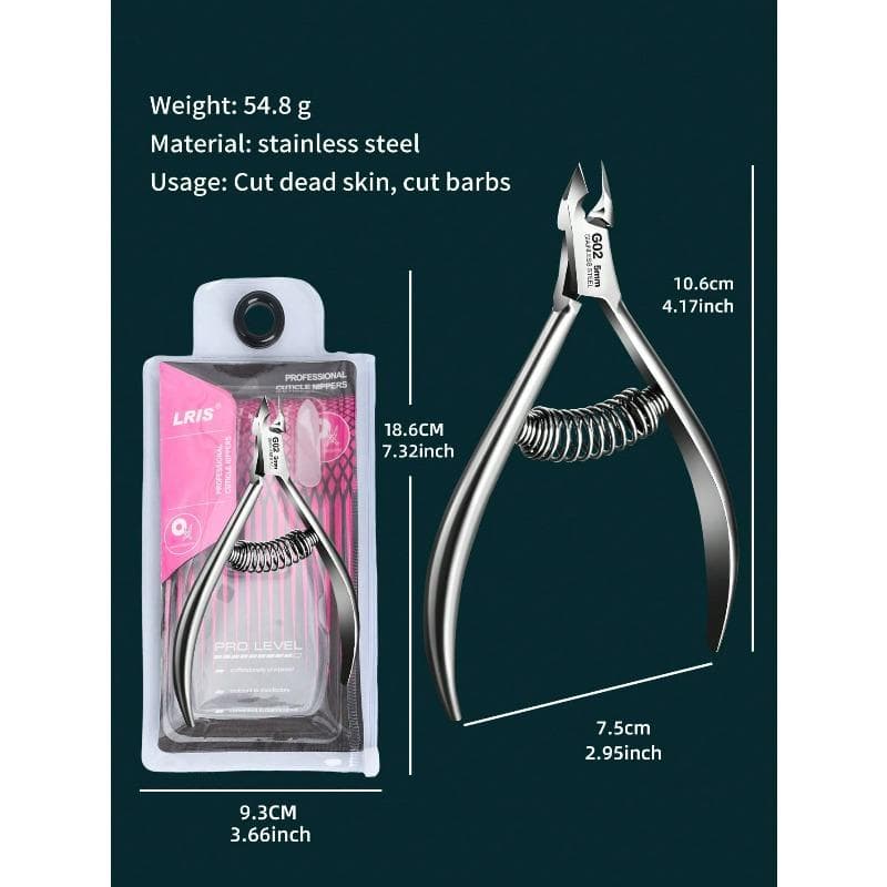 Stainless Steel Cuticle Nipper, Professional Nail Clipper, Cuticle Trimmer, Nail Care Tools, For Manicure Pedicure Nail Art Tools silver