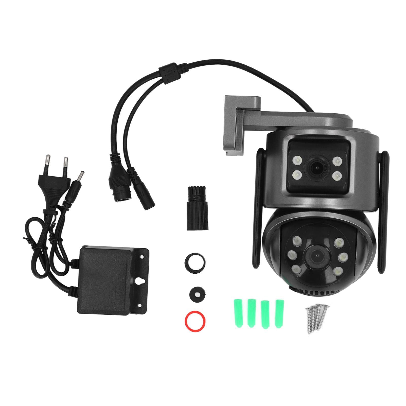 Outdoor Security Camera 3MP X 2 IR Night Vision 2 Way Talk Surveillance Camera for Home Security US