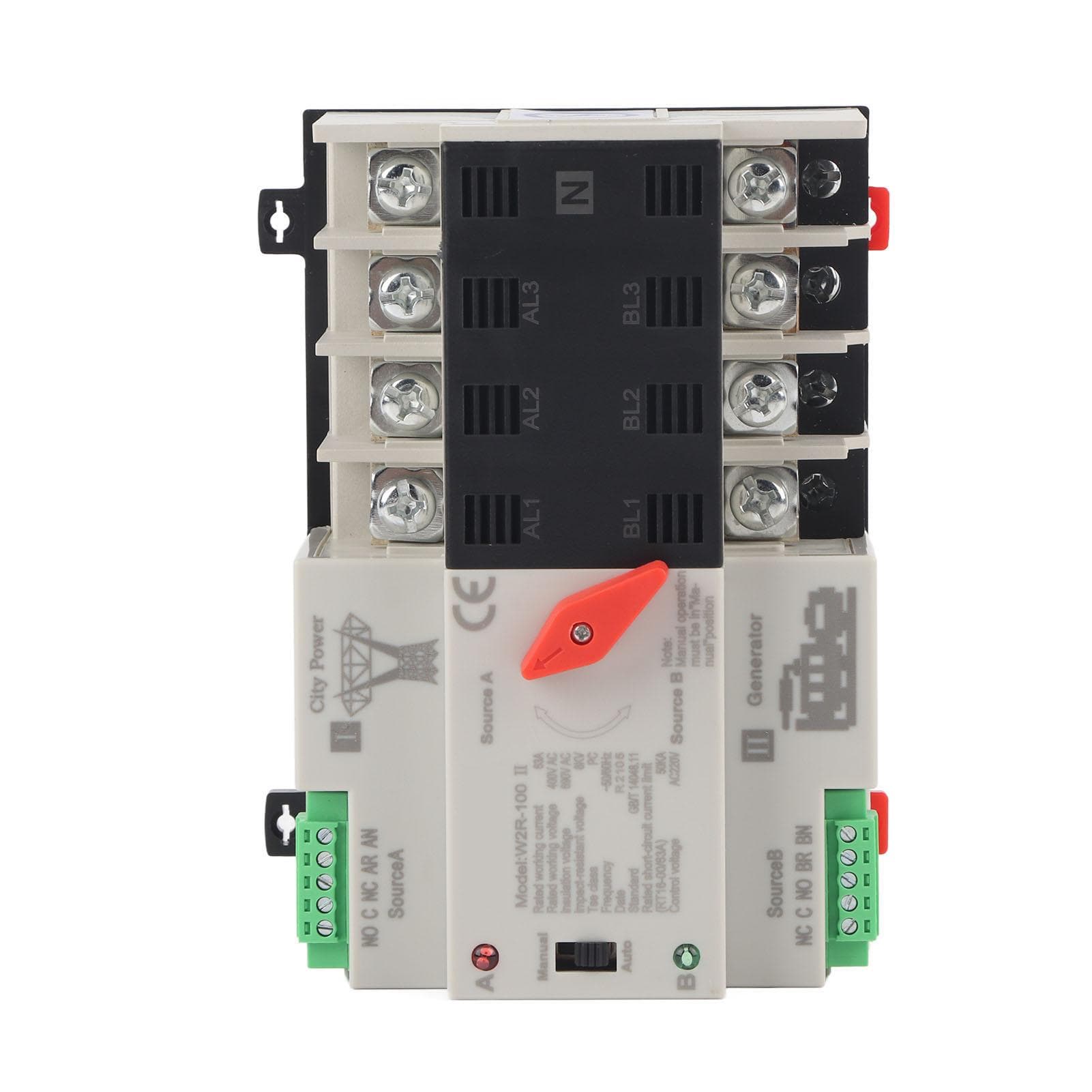 W2R?100 Dual Power Supply Automatic Transfer Switch 4P 63A Power Transfer Switch