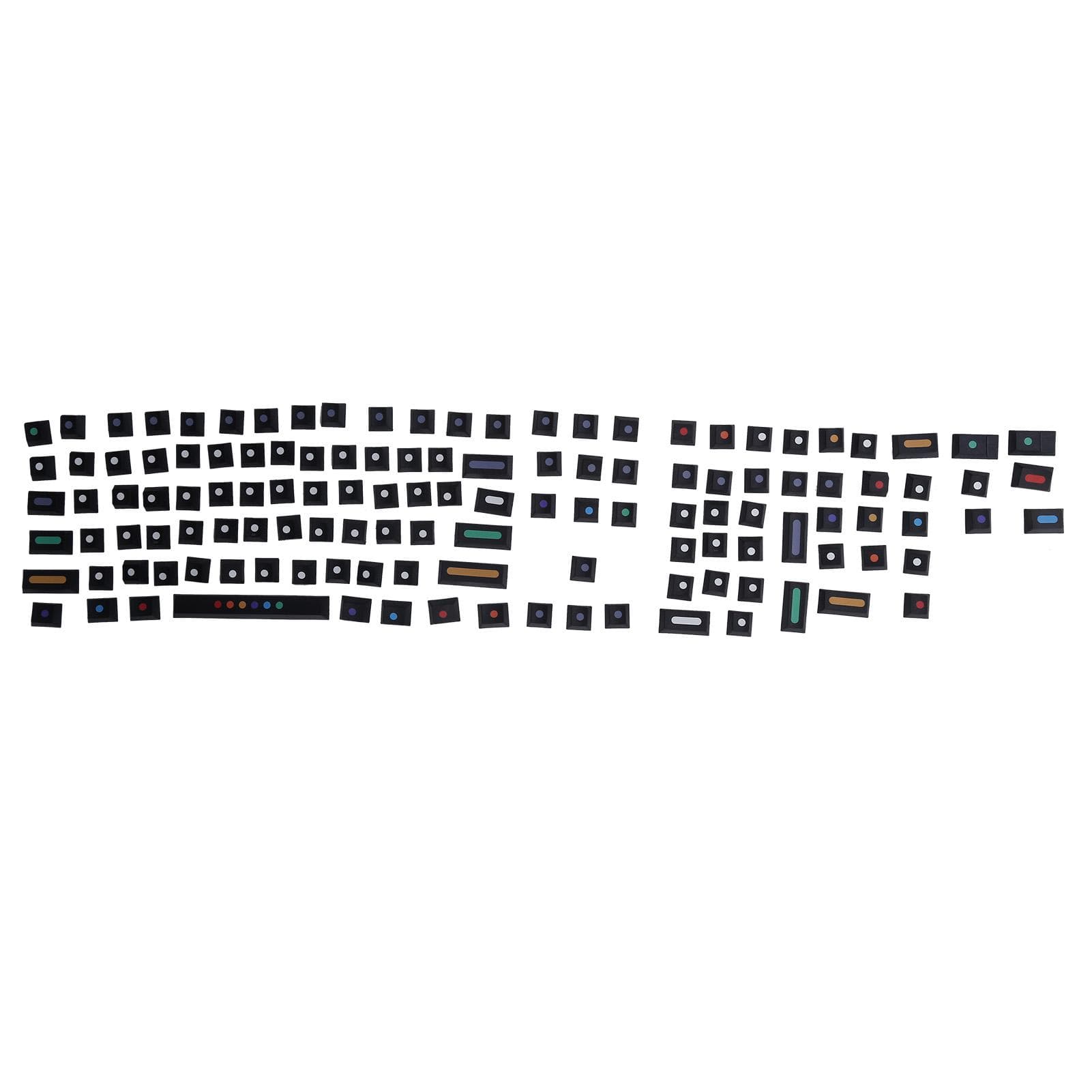 Dot Keycap Dye Sublimation Mechanical Keyboard Compatible with 6164688796104108White black
