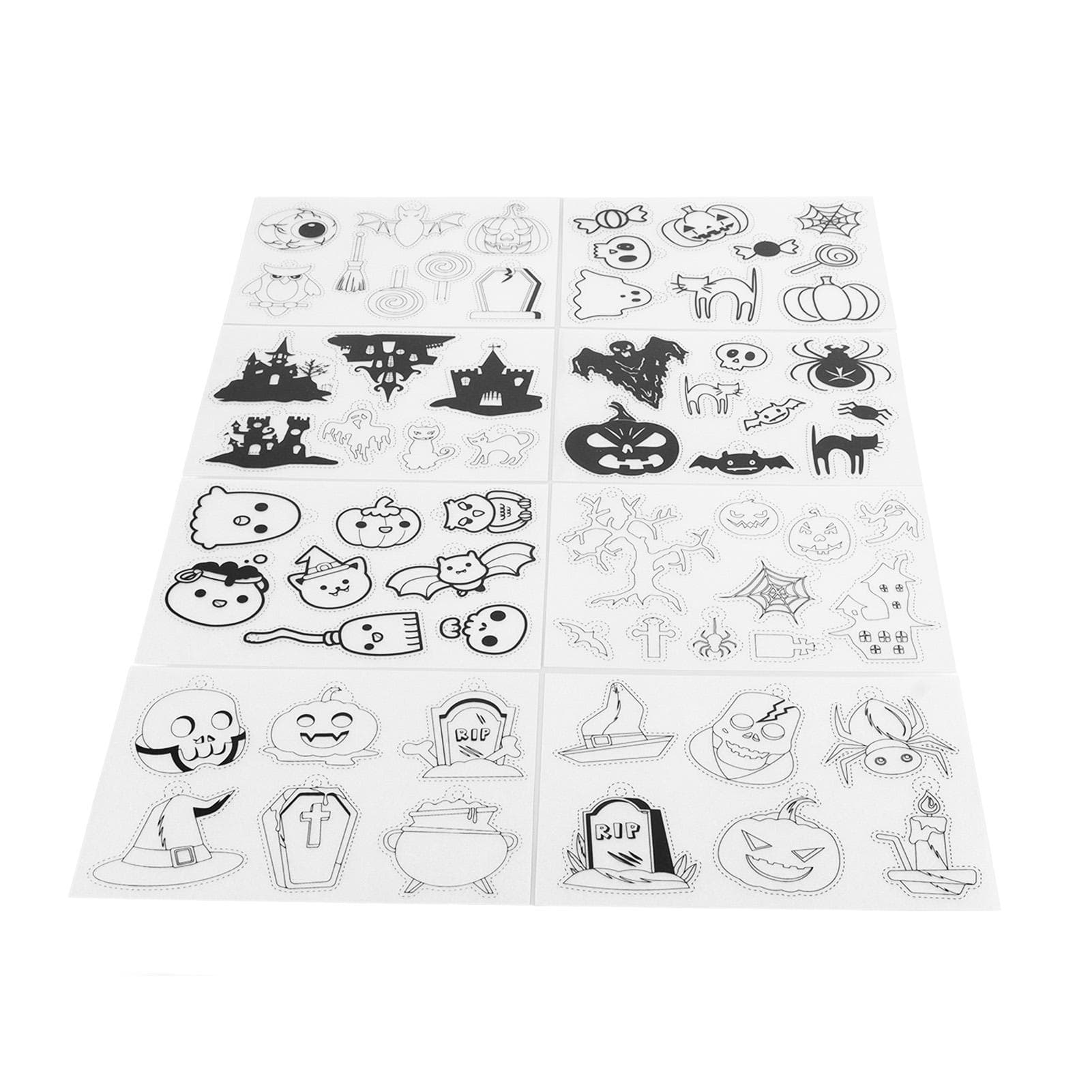 8PCS BOPS Shrink Sheet with Pattern Fillable Color Heat Shrink Film for DIY Keychain Jewelry