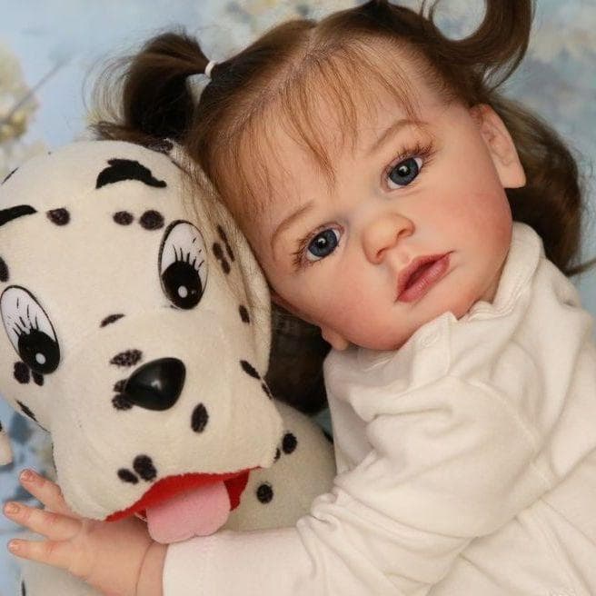 BZDOLL 60 CM 3D-Paint Skin Soft Silicone Reborn Baby Doll Toys For Girl Like Real Cloth Body Long Hair Princess Toddler Tayra Bebe 60cm 3D-paint Skin Doll