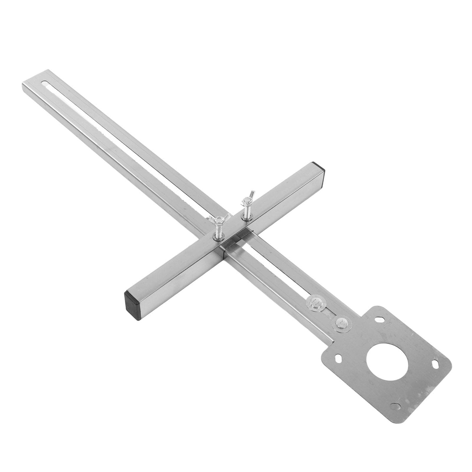 Woodworking Circle Cutting Jig Alloy Steel Easy Operation Circle Cutter Trimming Guide Silver