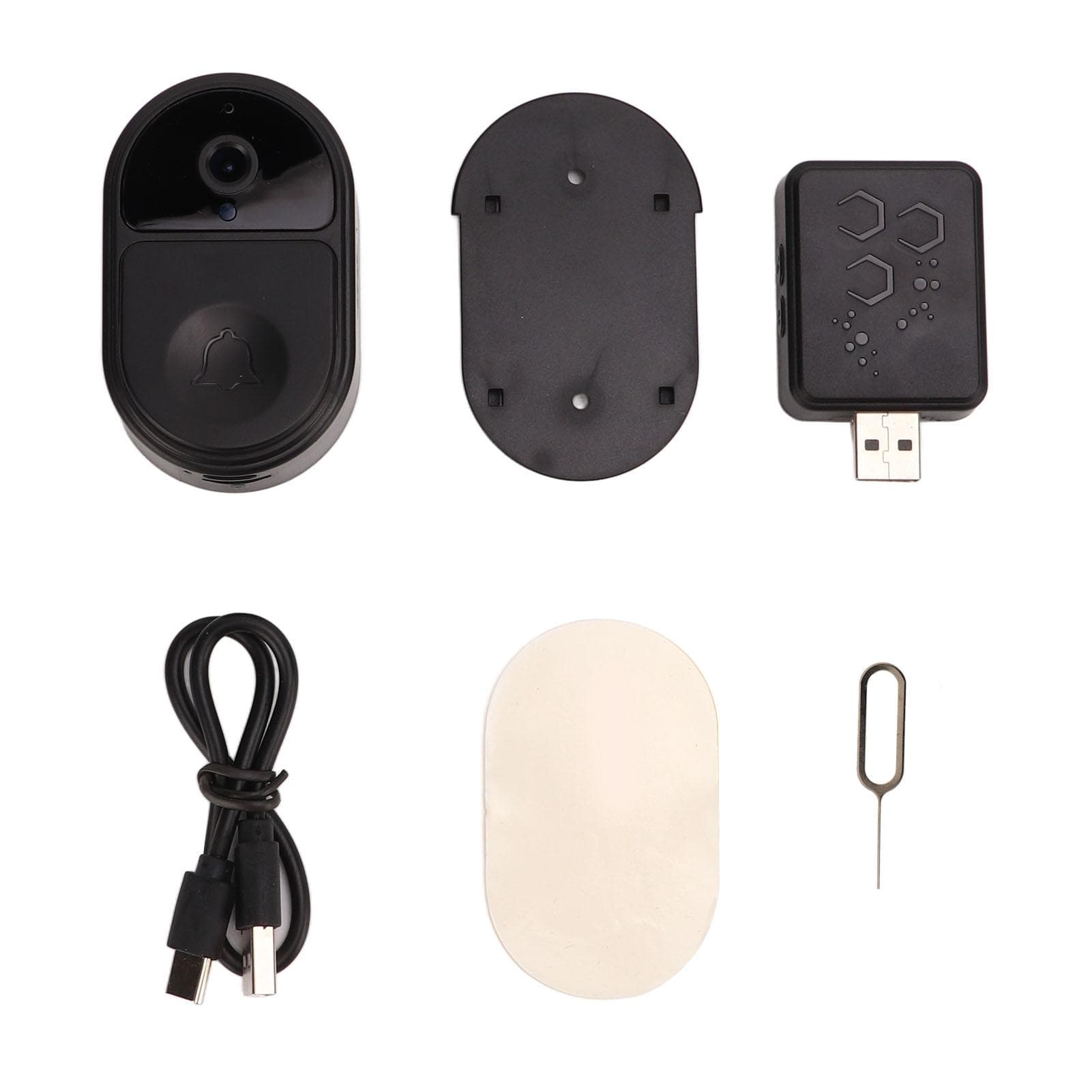2.4G WiFi Video Doorbell Camera Infrared Night Vision Two Way Intercom 90 degrees Lens Angle Rechargeable