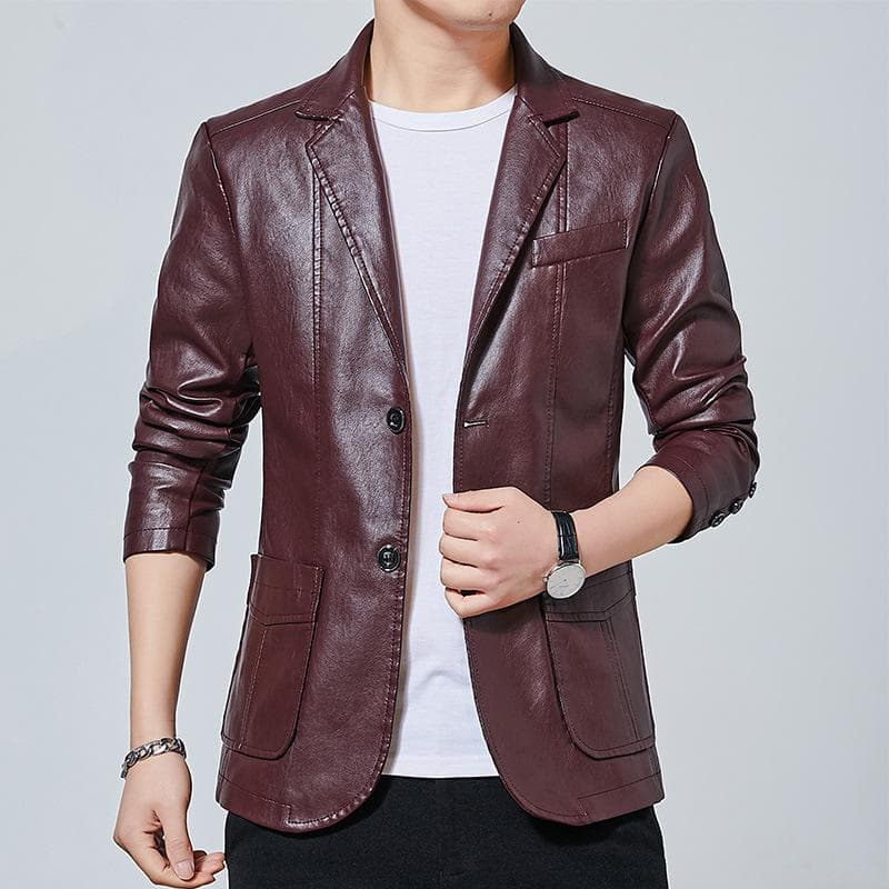 Leather Jacket Men's Jacket Autumn and Winter Motorcycle Leather Jacket Large Size Jacket for Men 4XL