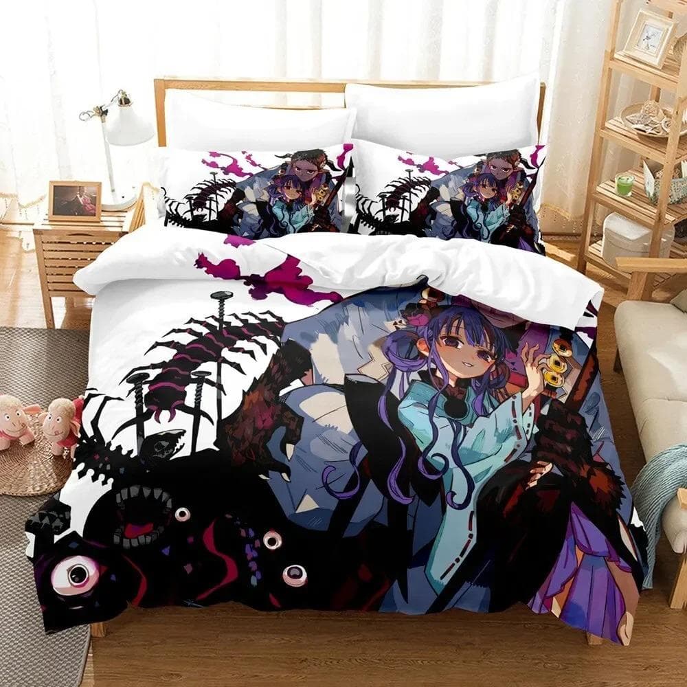 Fashion 3D Printing Anime Toilet-bound Hanako-kun Bedding Set Duvet Cover Sets Comforter Bedding Double Size Adults Kids Gift 70x133cm 2pcs
