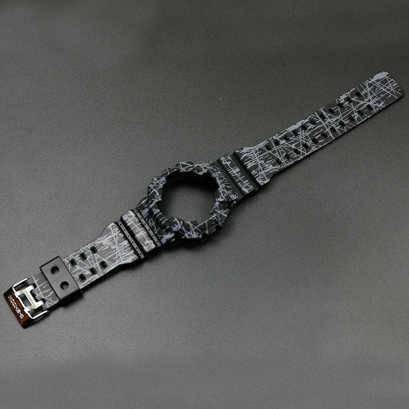 Camouflage Resin Strap for Casio G-SHOCK GD120 GD100 GA110 GA100 Frame Sports Bracelet GA100 GLS-100 Men's Watch Band black