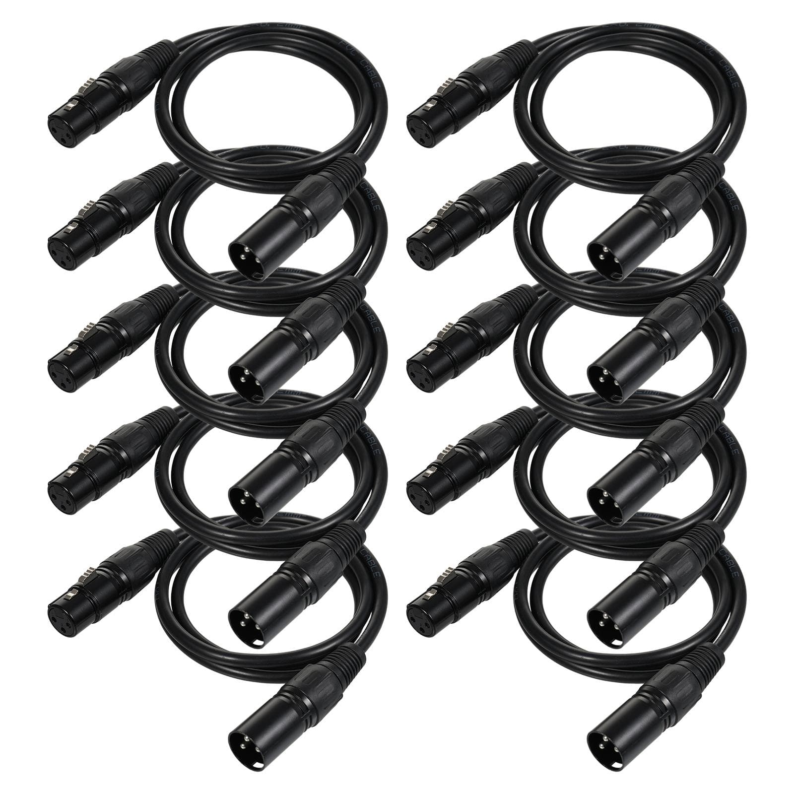 1M/3.3ft DMX512 Signal Cable Canon Cable/Microphone Cable/Microphone Cable XLR Cable Black black