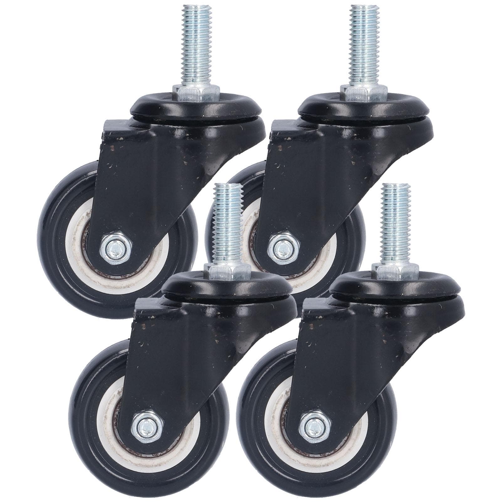 4 Pcs Stem Casters Sturdy Durable Heavy Duty Stable Industrial Wheels for Shelf Machinery