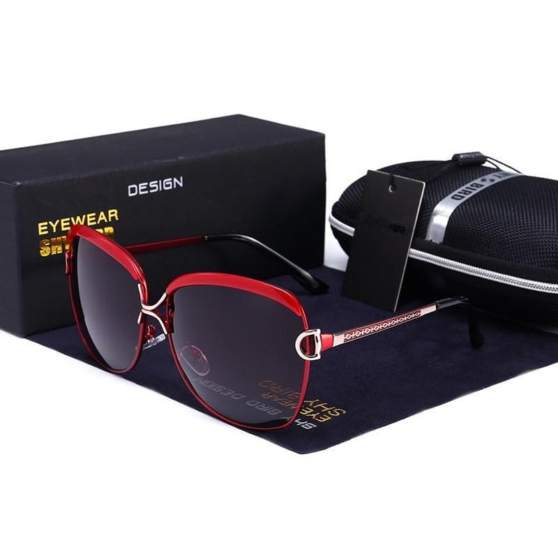 Fashion Women Polarized Sunglasses UV400 Outdoor Driving Sun Glasses Anti Glare Eyewear red
